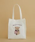 Maison de FLEUR ベア刺繍スクエアトートバッグ