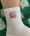 WEGO 底パイル刺繍デザインソックス（丈14㎝）