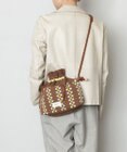 TRICOTE チェック巾着ポーチショルダー