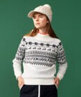 23区GOLF 【WOMEN】【ウォッシャブル】ノルディック柄裏付き ニット