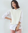 23区 【洗える】コットンリリー ニットベスト