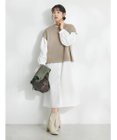 CRAFT STANDARD BOUTIQUE 【洗える】ニットベスト+シャツワンピースSET-B
