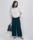 UNFILO 【ウエストゴム/美シルエット/15サイズ展開】BEAUTY MOVE ワイドストレートパンツ