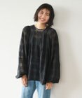 #Newans シアーチェックボリュームブラウス