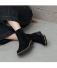 MODE ET JACOMO <carino>【レイン・スノー対応】ウエッジヒールショートブーツ