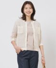 J.PRESS LADIES LINEN COTTON BLEND ニット カーディガン