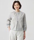 J.PRESS LADIES S 【洗える】Liberty バンドカラー プルオーバー ブラウス