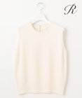 23区 【R(アール)】ウールカシミヤ パールトリム ノースリーブニット