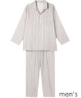 ワコール／睡眠科学 メンズ パジャマ 長袖 長ズボン 綿100%(本体) 二重ガーゼ 通気性 上下セット 前開き レディースパジャマあり(YDX570) YGX571 睡眠科学／ワコール