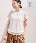 AMERICAN HOLIC 【接触冷感】フレンチスリーブニットプルオーバー