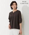 J.PRESS LADIES 【WEB限定カラーあり・接触冷感・UVケア】 スムースジャージー キーネック カットソー