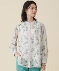 自由区 L エアリーローン花柄プリント ブラウス