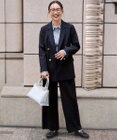 イージーケアライトストレッチワイドパンツ