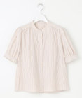 Feroux 【洗える】バンドカラーパールボタン ブラウス
