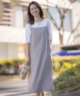 J.PRESS LADIES S 【洗える・UVカット・接触冷感】ストレッチバックサテン キャミワンピース