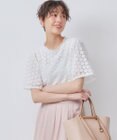 組曲 L フラワーレース半袖ブラウス
