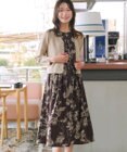 Tiaclasse L 【2点セット】ニットボレロ＋花柄ワンピースセット