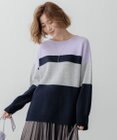 23区 S 【Oggi1月号掲載/洗える】ウールカシミヤ カラーブロック ニット
