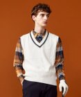 23区GOLF 【MEN】【洗える】ケーブル柄 ニットベスト