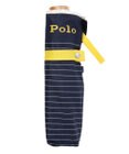 MOONBAT POLO RALPH LAUREN 晴雨兼用日傘 折りたたみ傘 ボーダー×パイピング／一級遮光 遮熱 UV