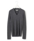 ICB 【洗える】エクストラファインメリノリブ Vネックニット