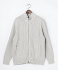JOSEPH ABBOUD 【キングサイズ・3シーズン活躍する綿ブレンド】コットンアクリルバルキー ジップニット ブルゾン