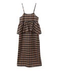 Green Parks チェックペプラムキャミワンピース