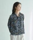 YECCA VECCA ボタニカルフラワー柄ボウタイブラウス