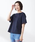 J.PRESS LADIES S 【接触冷感・UVケア】コンパクトコットンスムース 刺繍スリーブ カットソー