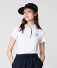 23区GOLF 【WOMEN】フラッグロゴジャガード ポロシャツ