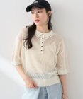 earth music&ecology メッシュポロニットプルオーバー