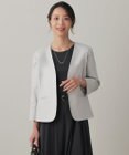 J.PRESS LADIES L 【定番人気・セットアップ対応】OXIJEWEL ストレッチ ノーカラー ジャケット