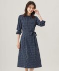 J.PRESS LADIES L 【洗える】ジオメトリックプリント ワンピース