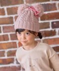 ANY KIDS ポンポン付き ニット キャップ