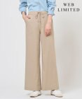 J.PRESS LADIES L 【WEB限定】セルロースリネンストレッチ ワイドストレート パンツ