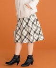 ANY SIS S 【低身長企画】ツイードチェックフレア スカート