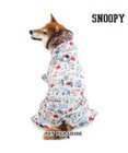 PET PARADISE スヌーピー 足付き透明フード付き レインコート《アメリカンビンテージ柄》中型犬 大型犬