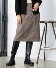 J.PRESS LADIES L 【洗える】Mixツイードチェック スカート