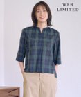 J.PRESS LADIES 【WEB限定カラーあり・洗える】SOFT SHEER チェック キーネック ブラウス