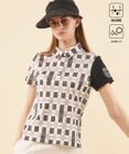 23区GOLF 【WOMEN】【吸水速乾/UVカット】フィールドチェック柄ポロシャツ