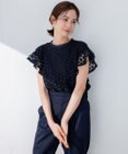 組曲 【洗える】フラワーレース ブラウス