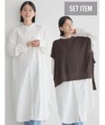 AMERICAN HOLIC ＳＥＴ　シャツワンピース＋ニットベスト