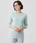 J.PRESS LADIES L 【洗える】Cotton Acetate ストライプ ニット プルオーバー