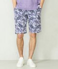 JOSEPH ABBOUD MOUNTAIN 【SPACE／UNISEX】リーフプリント イージーショートパンツ