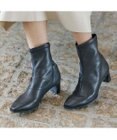 MODE ET JACOMO <carino>【レイン対応】フレアヒールストレッチブーツ