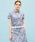 23区GOLF 【WOMEN】プランティカプリント 総柄 半袖ポロシャツ