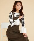 Feroux 【洗える】袖フレアボーダー ニット