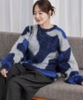 WEGO 【ユニセックス着用ITEM】マーブルシャギーニットプルオーバー