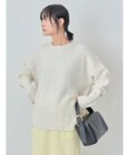 Green Parks ｆｕｗａっとメランジ袖リブ長めニットプルオーバー