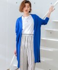 23区 【洗える】コットンアセテートギマ サマー ロングカーディガン